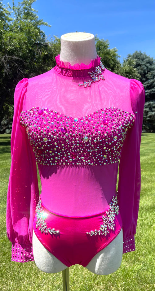Adult Extra Small Deep Pink Lyrical/Contemporary Dance Costume