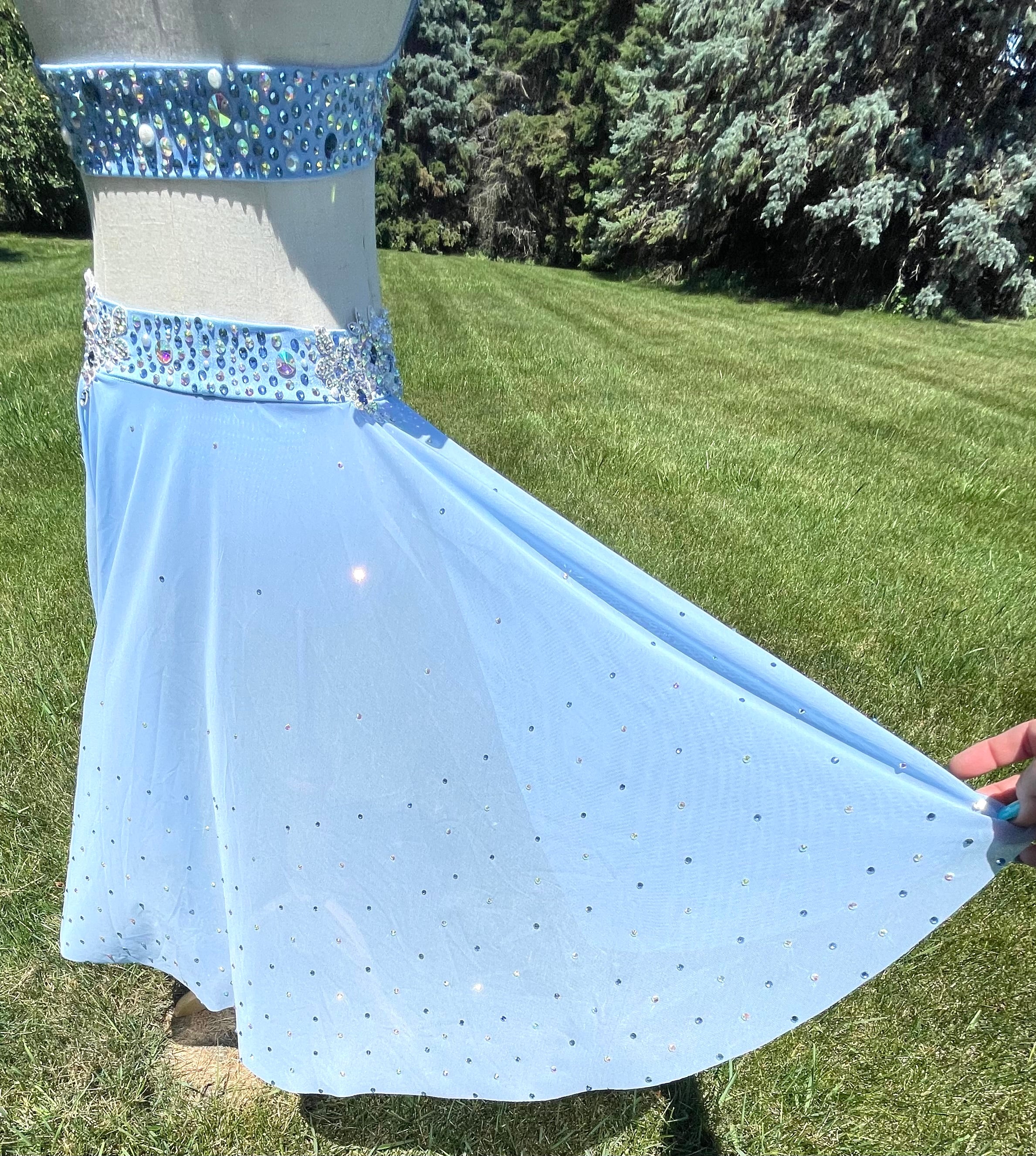 AXS/CXL Sky Blue Two Piece Lyrical Dance Costume