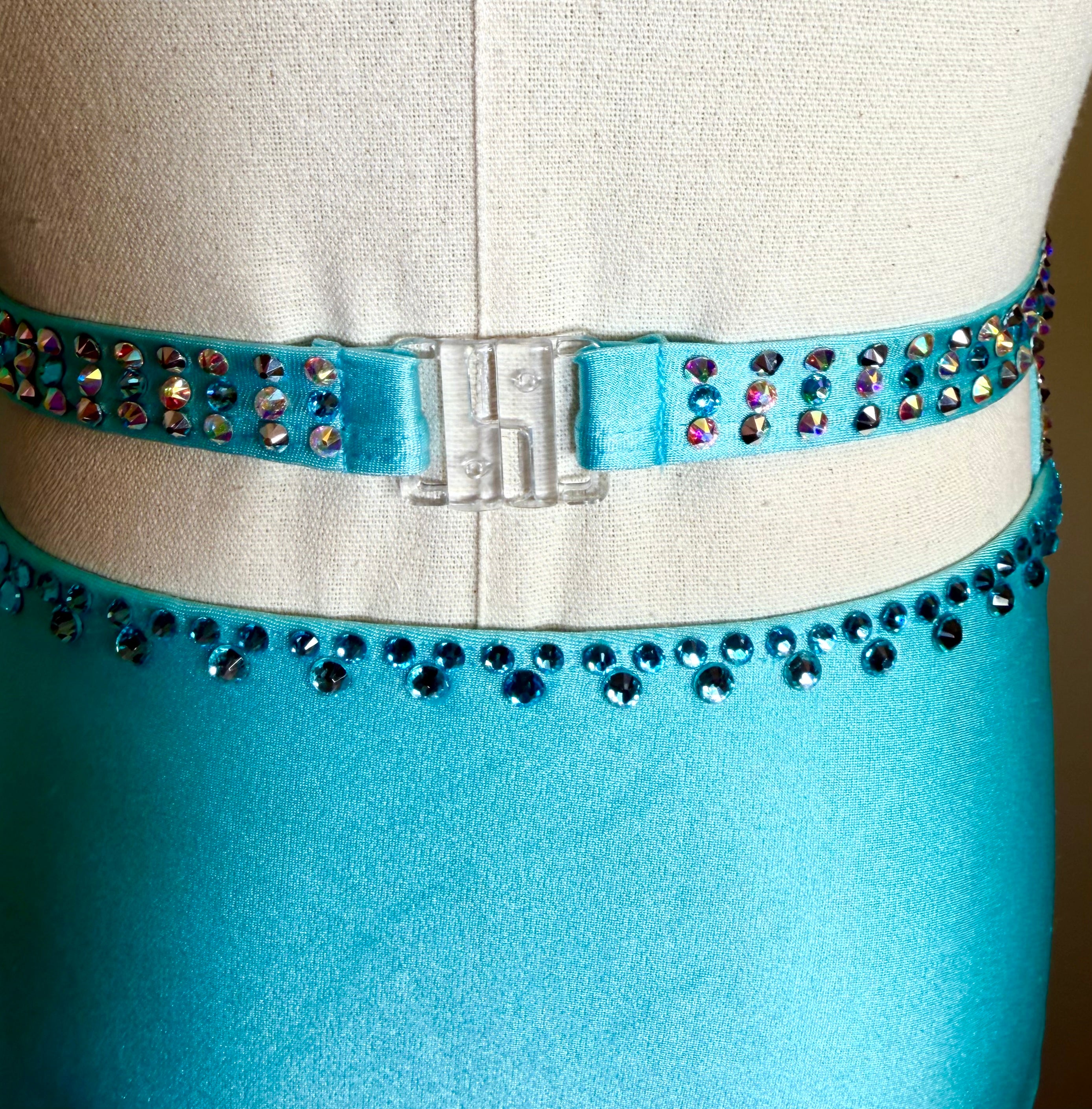 Child Intermediate Aqua Blue Lyrical/Contemporary Dance Costume