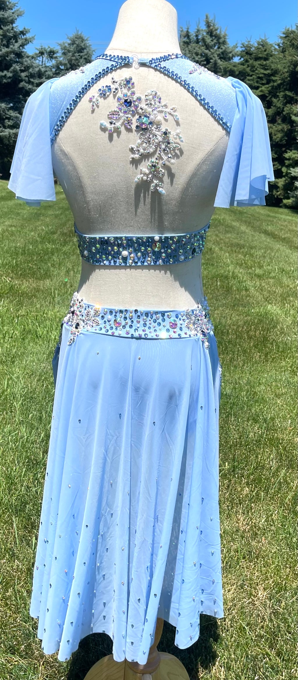 AXS/CXL Sky Blue Two Piece Lyrical Dance Costume