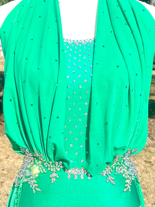 Adult Medium Lyrical Kelly Green Dance Costume