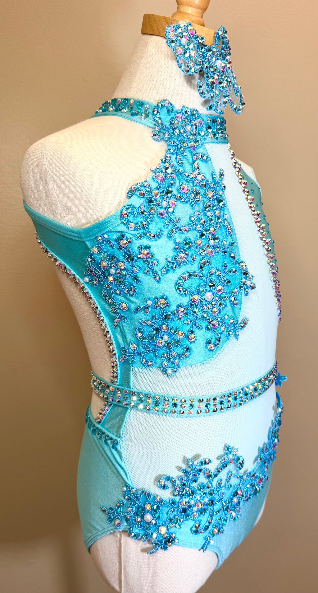 Child Intermediate Aqua Blue Lyrical/Contemporary Dance Costume
