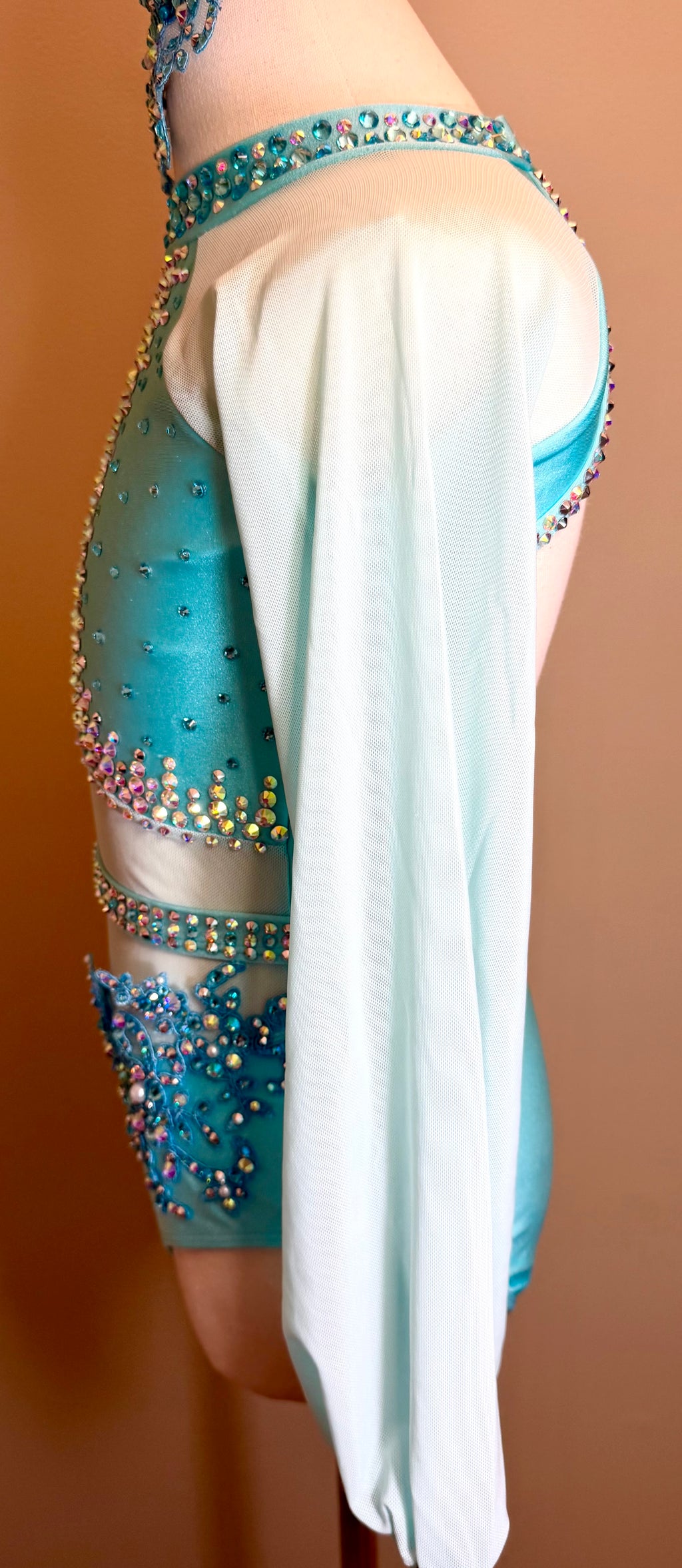 Child Intermediate Aqua Blue Lyrical/Contemporary Dance Costume