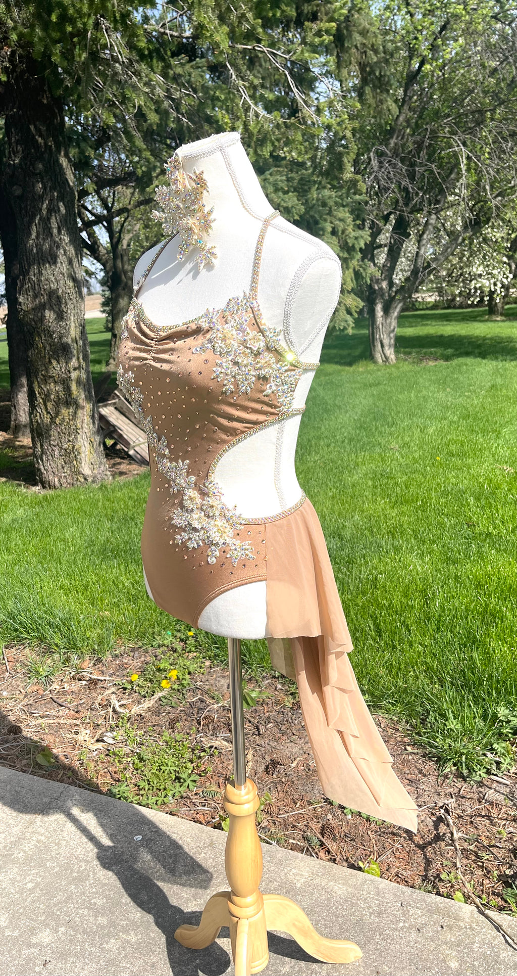 AM/L Gold Lyrical Dance Costume