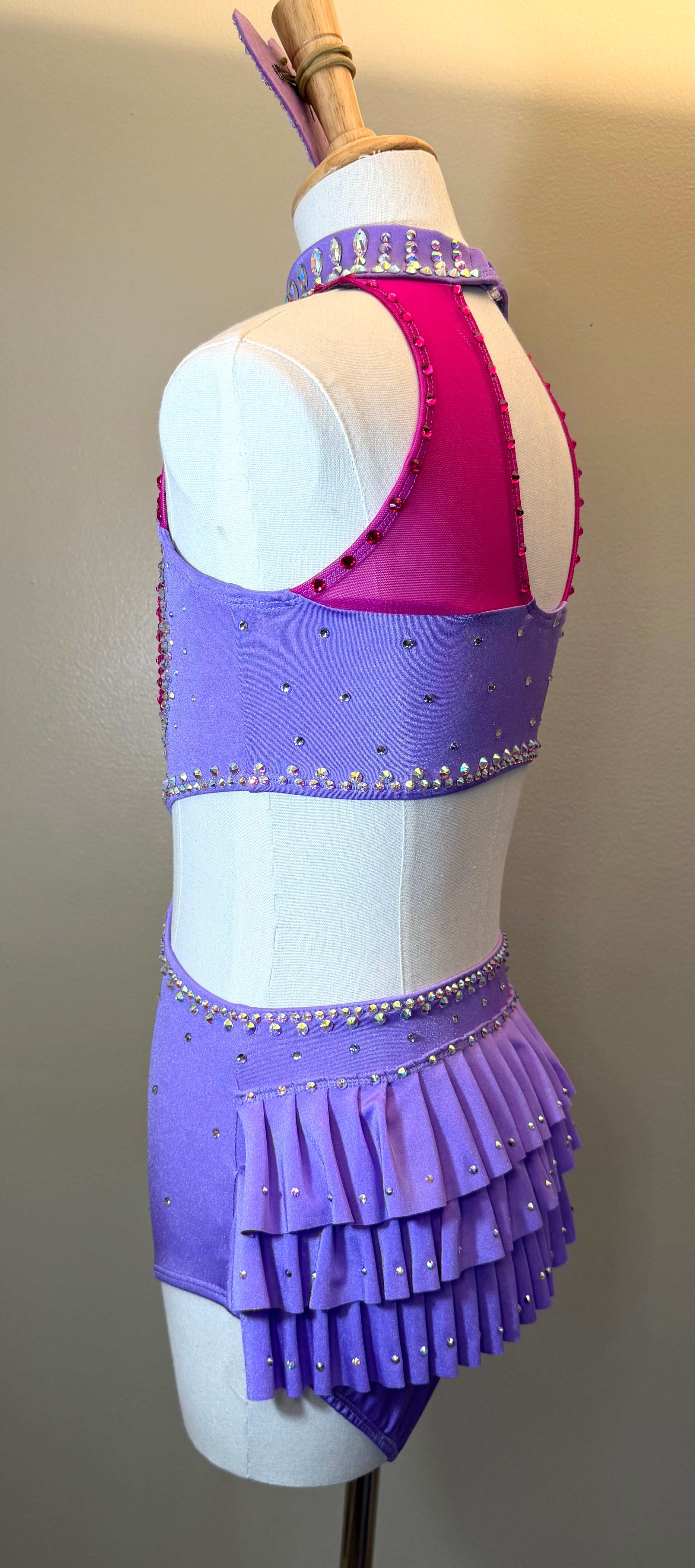 AXS/CXL Purple and Pink Heart Dance Costume