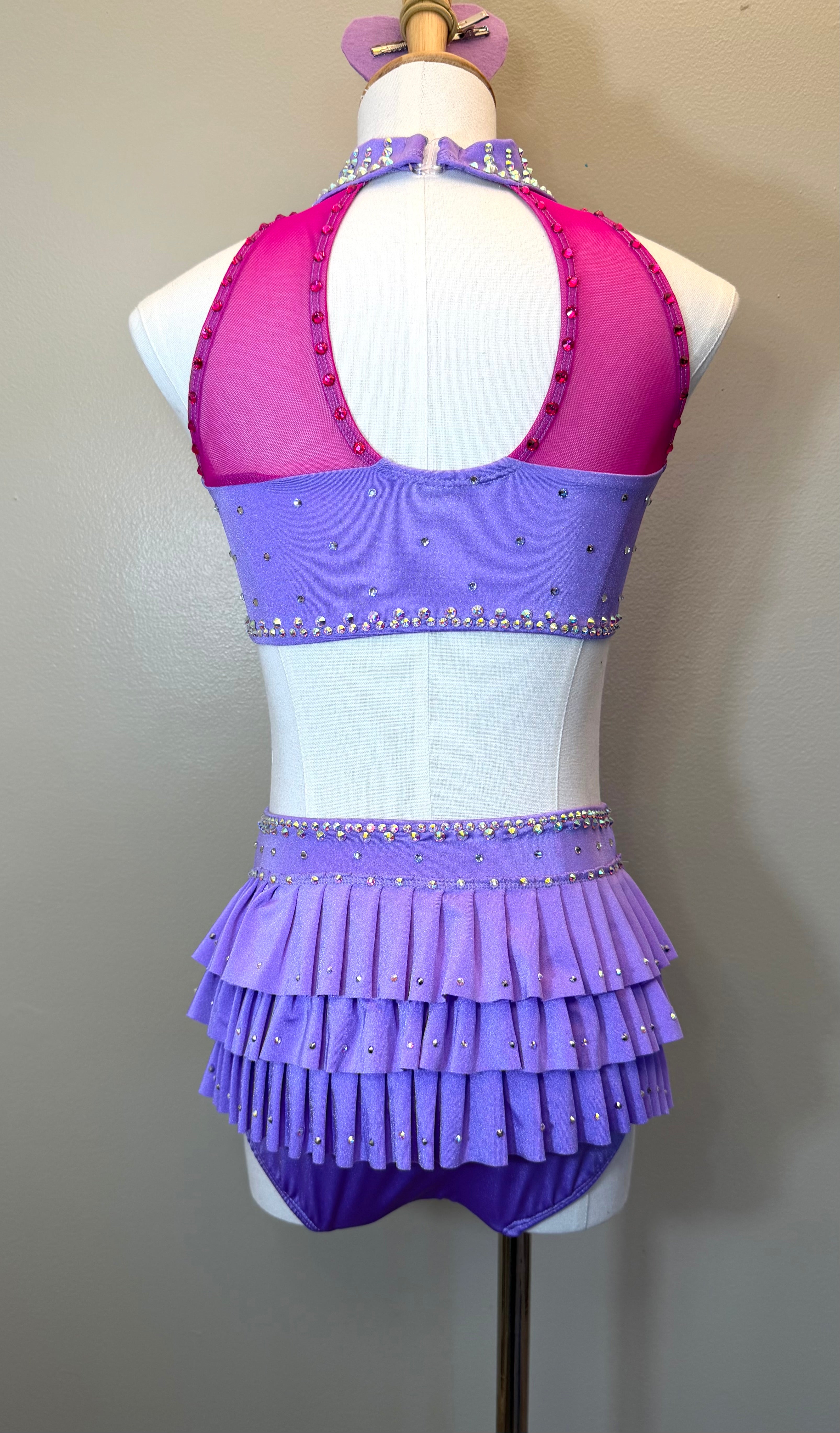 AXS/CXL Purple and Pink Heart Dance Costume