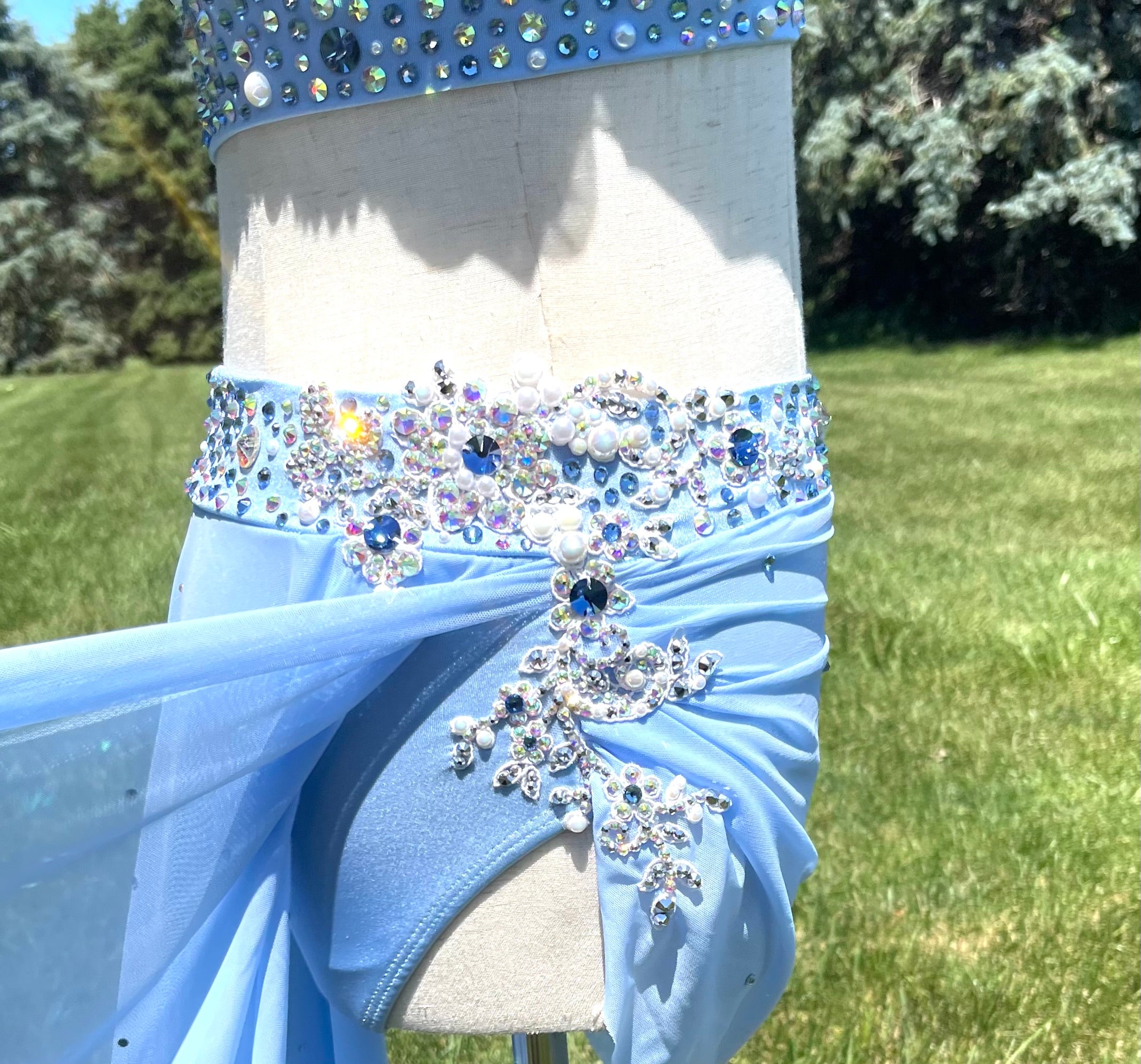 AXS/CXL Sky Blue Two Piece Lyrical Dance Costume