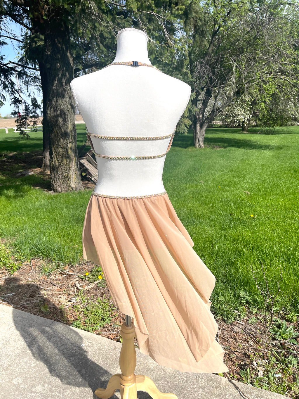 AM/L Gold Lyrical Dance Costume