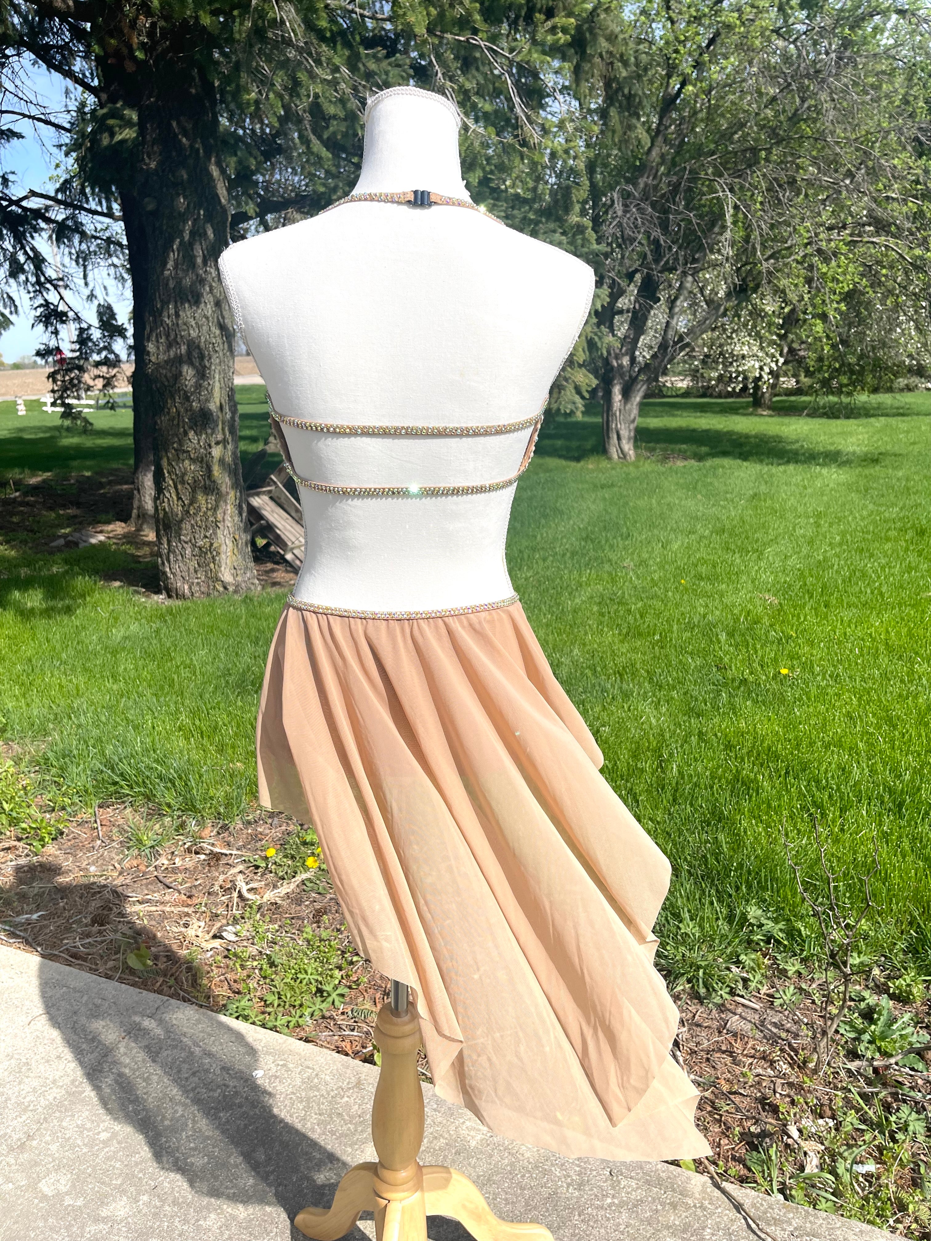 AM/L Gold Lyrical Dance Costume