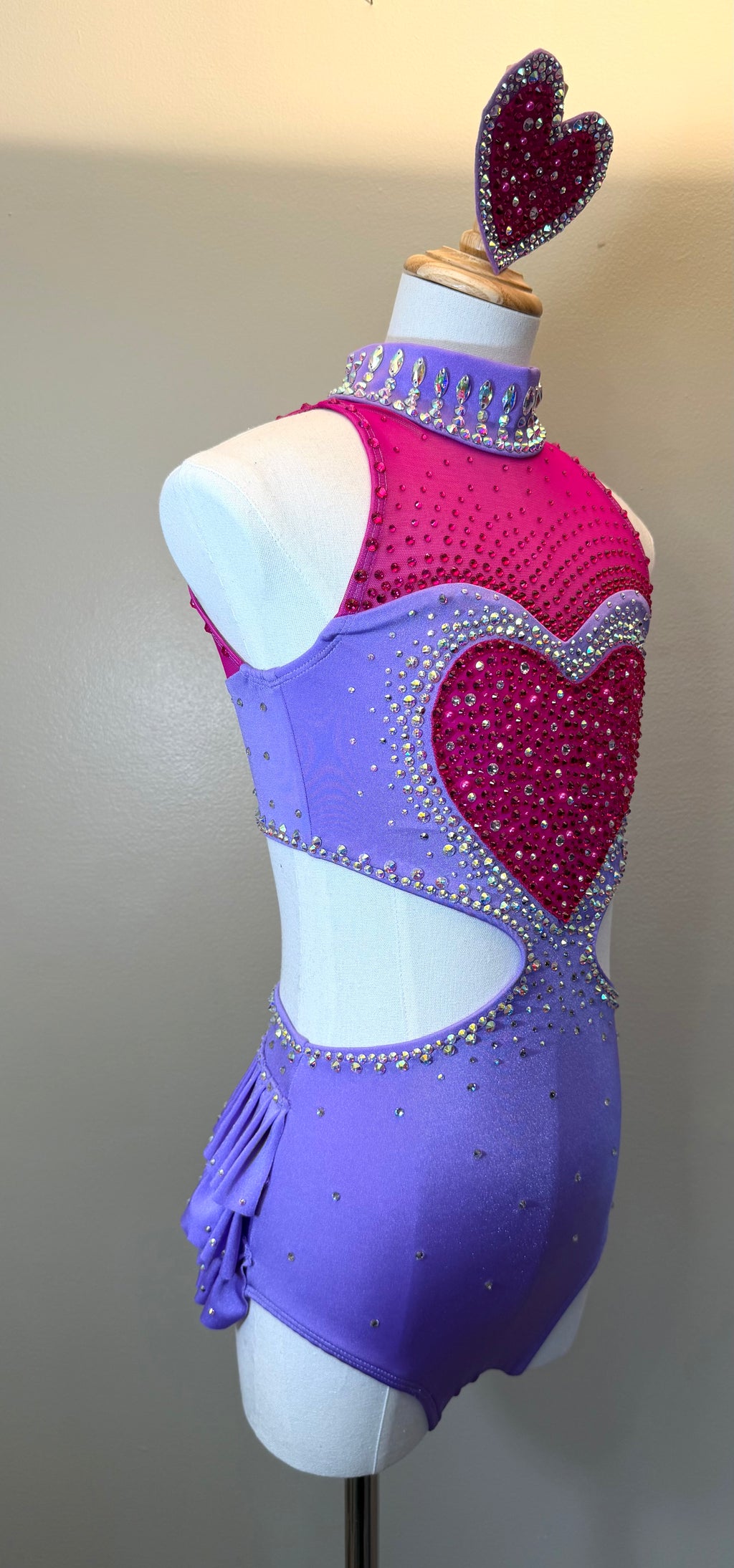 AXS/CXL Purple and Pink Heart Dance Costume