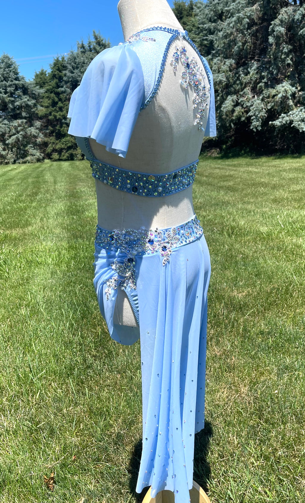 AXS/CXL Sky Blue Two Piece Lyrical Dance Costume