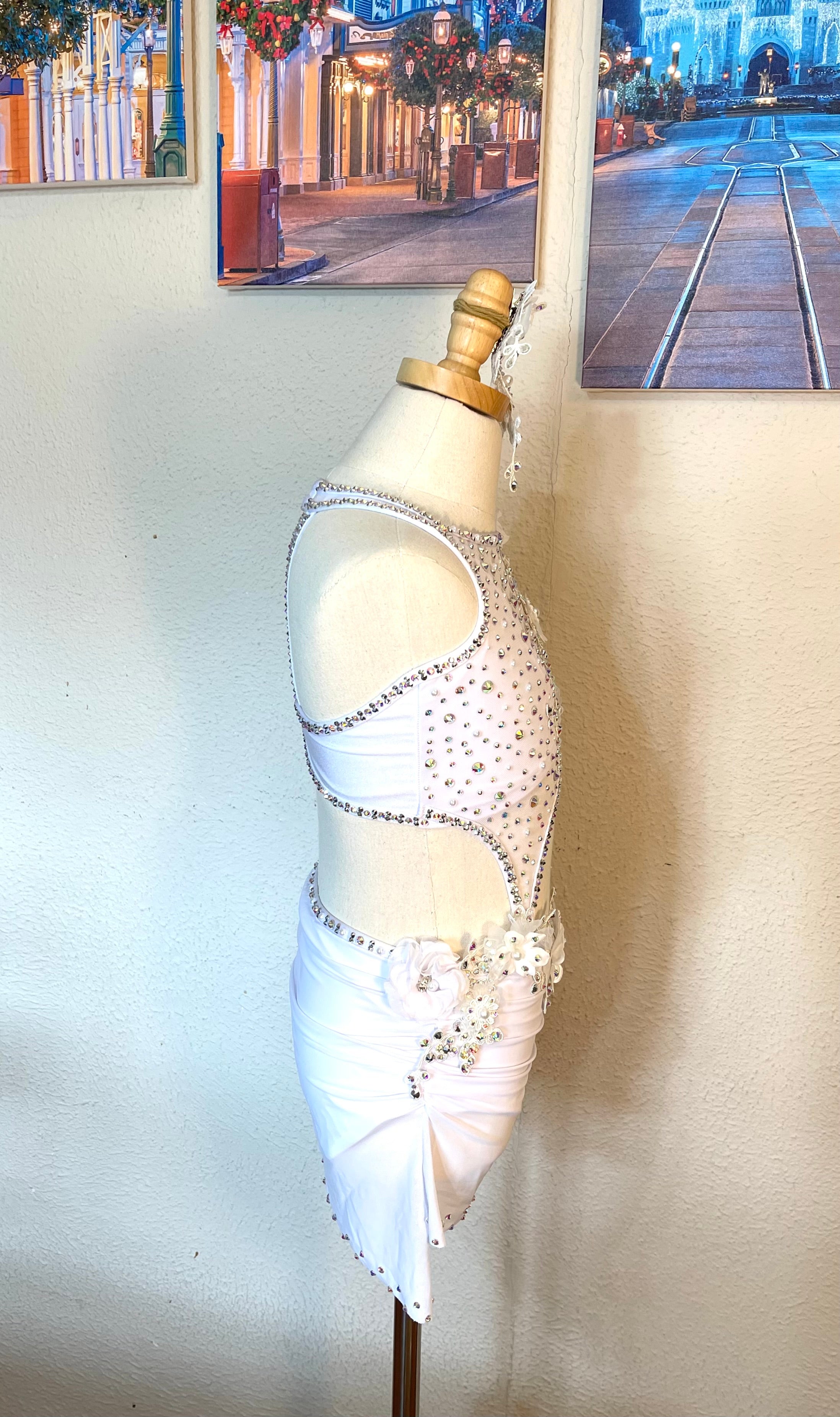 Child Medium/Large White Lyrical Dance Costume