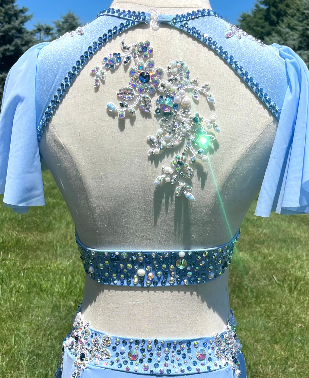 AXS/CXL Sky Blue Two Piece Lyrical Dance Costume