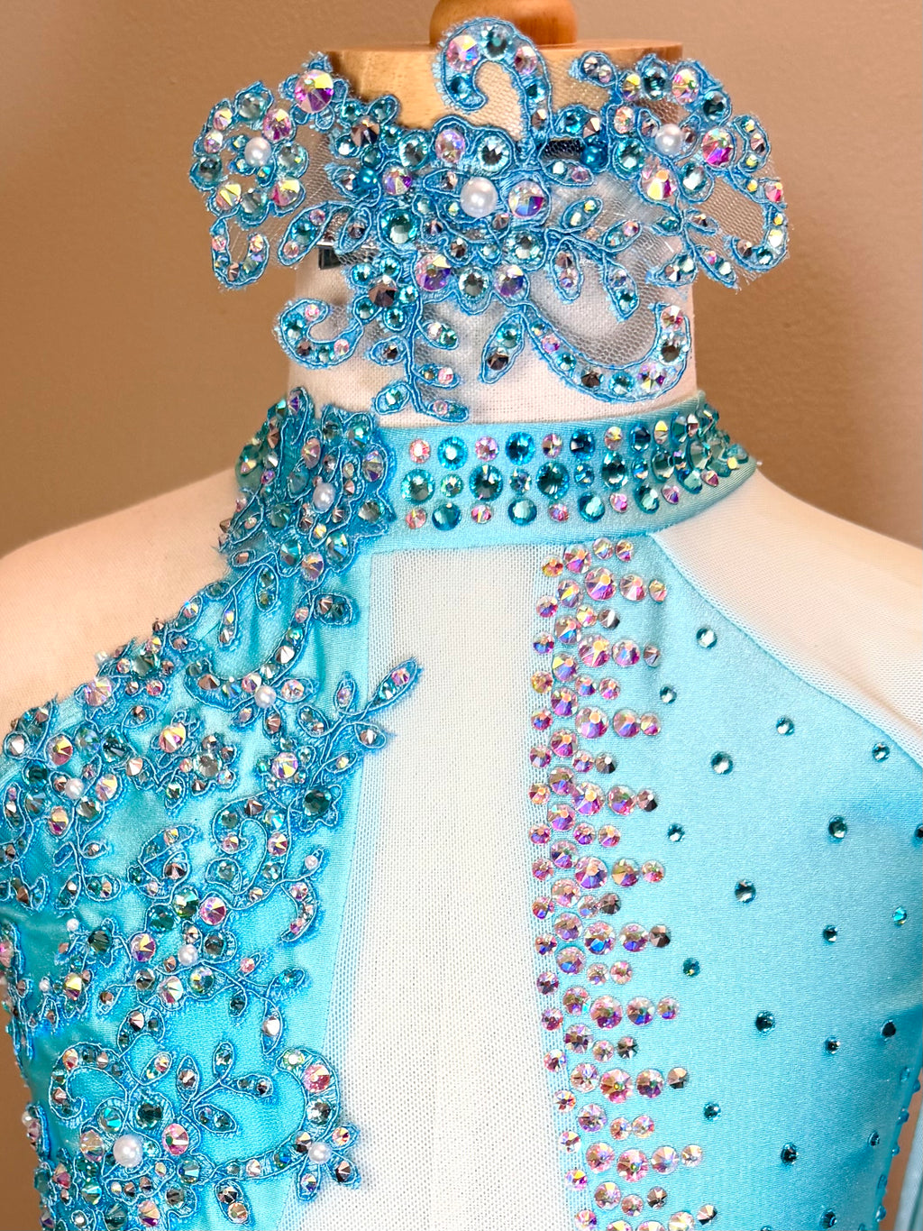 Child Intermediate Aqua Blue Lyrical/Contemporary Dance Costume