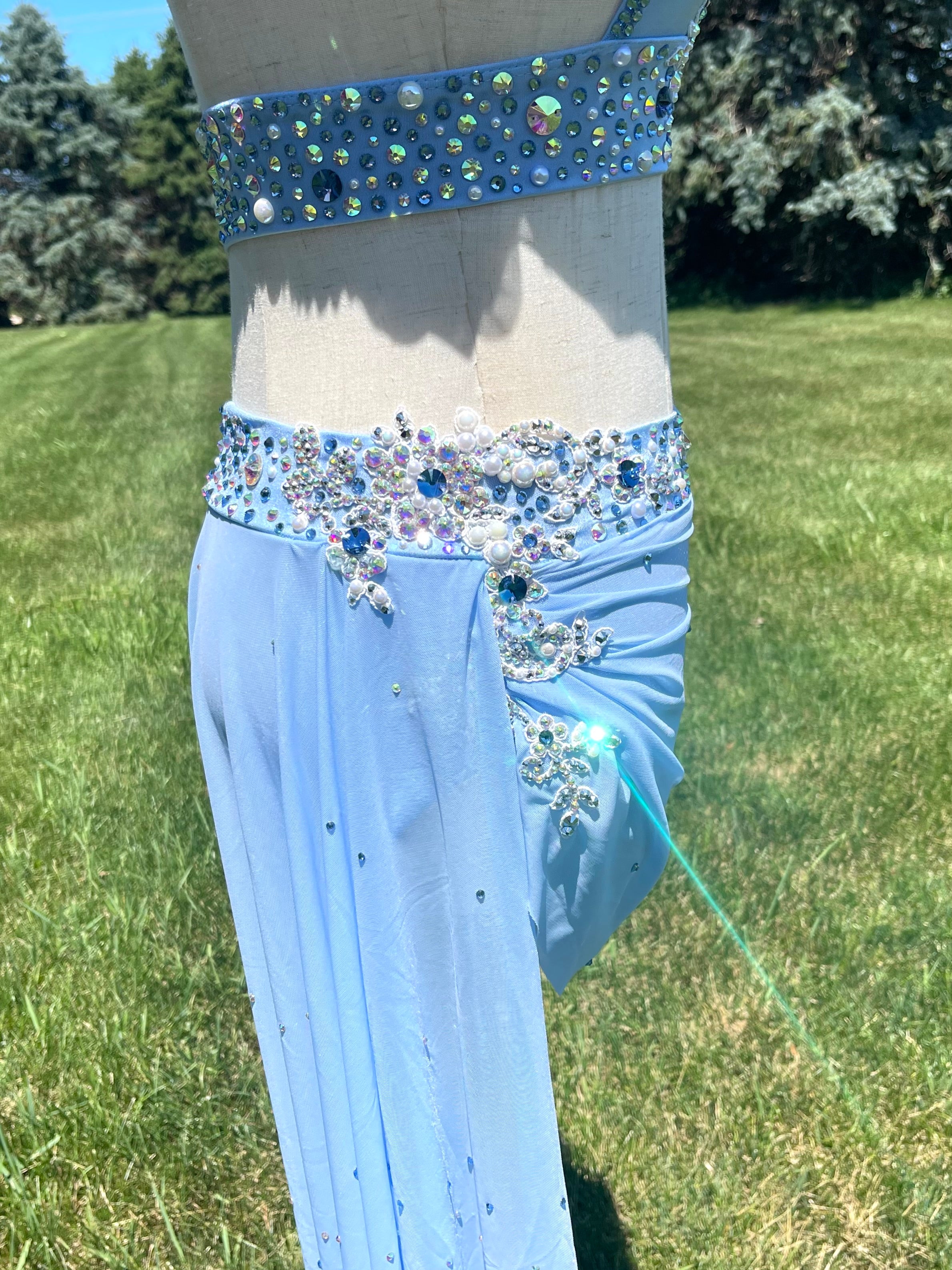 AXS/CXL Sky Blue Two Piece Lyrical Dance Costume