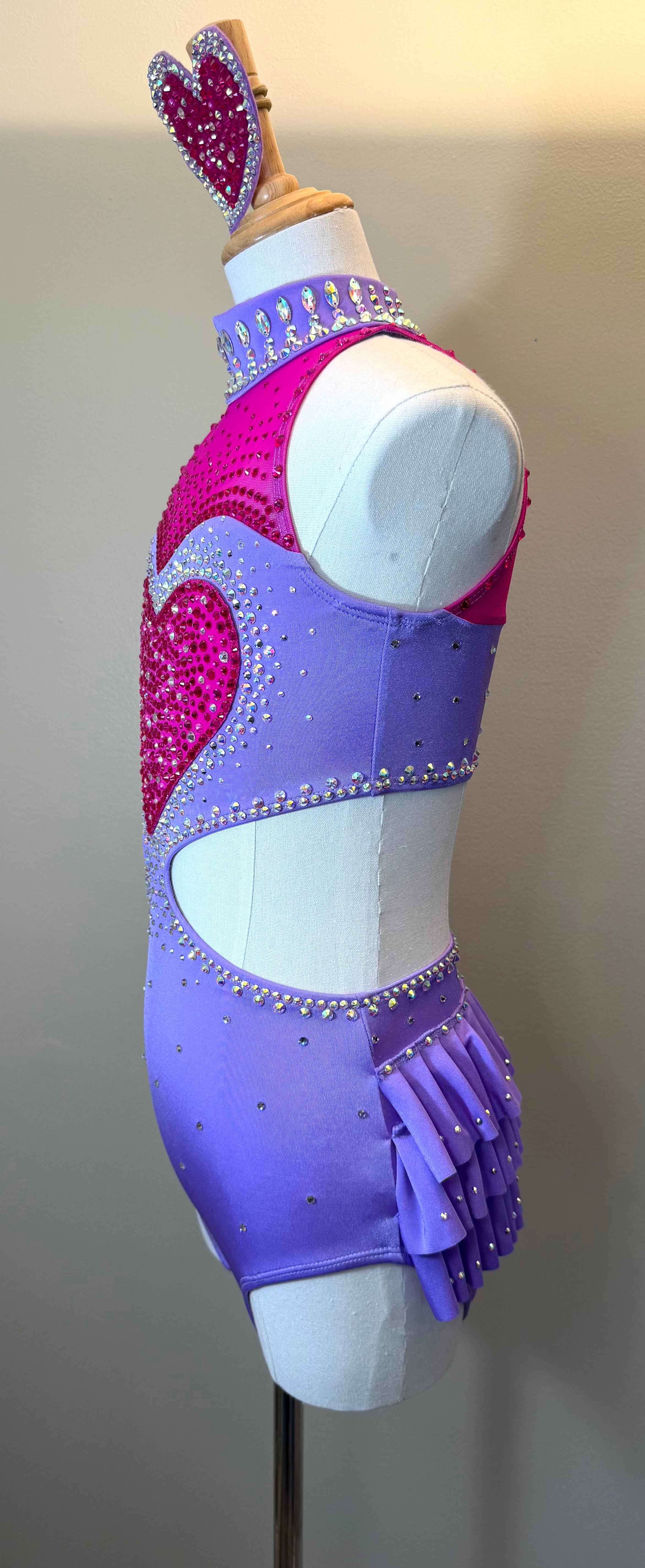 AXS/CXL Purple and Pink Heart Dance Costume
