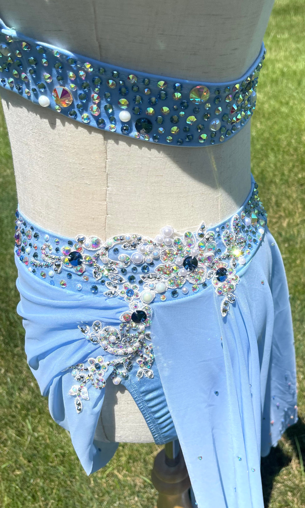 AXS/CXL Sky Blue Two Piece Lyrical Dance Costume