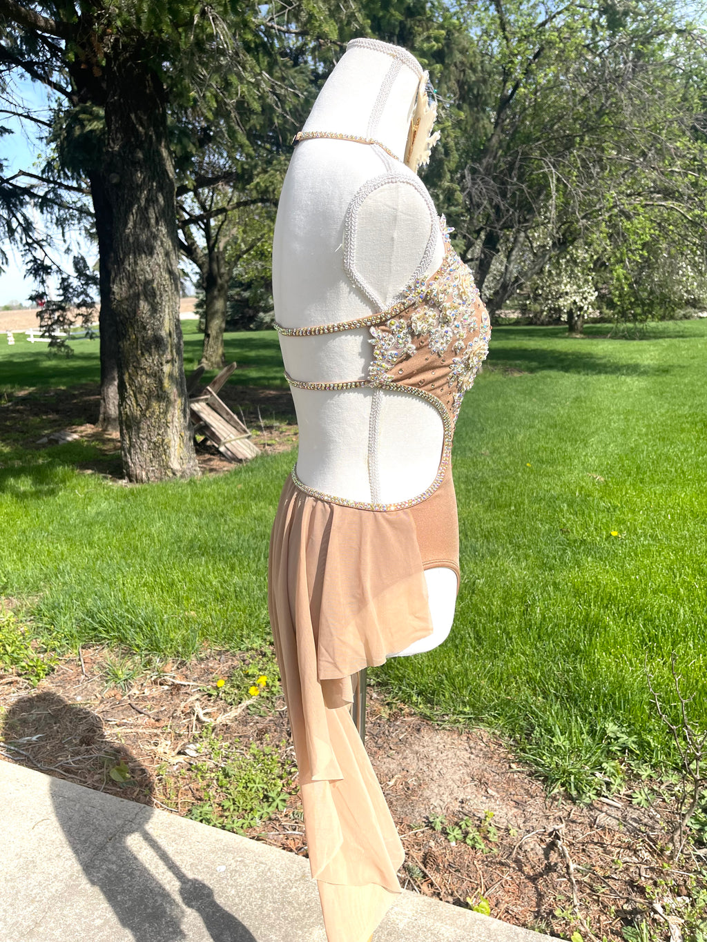 AM/L Gold Lyrical Dance Costume