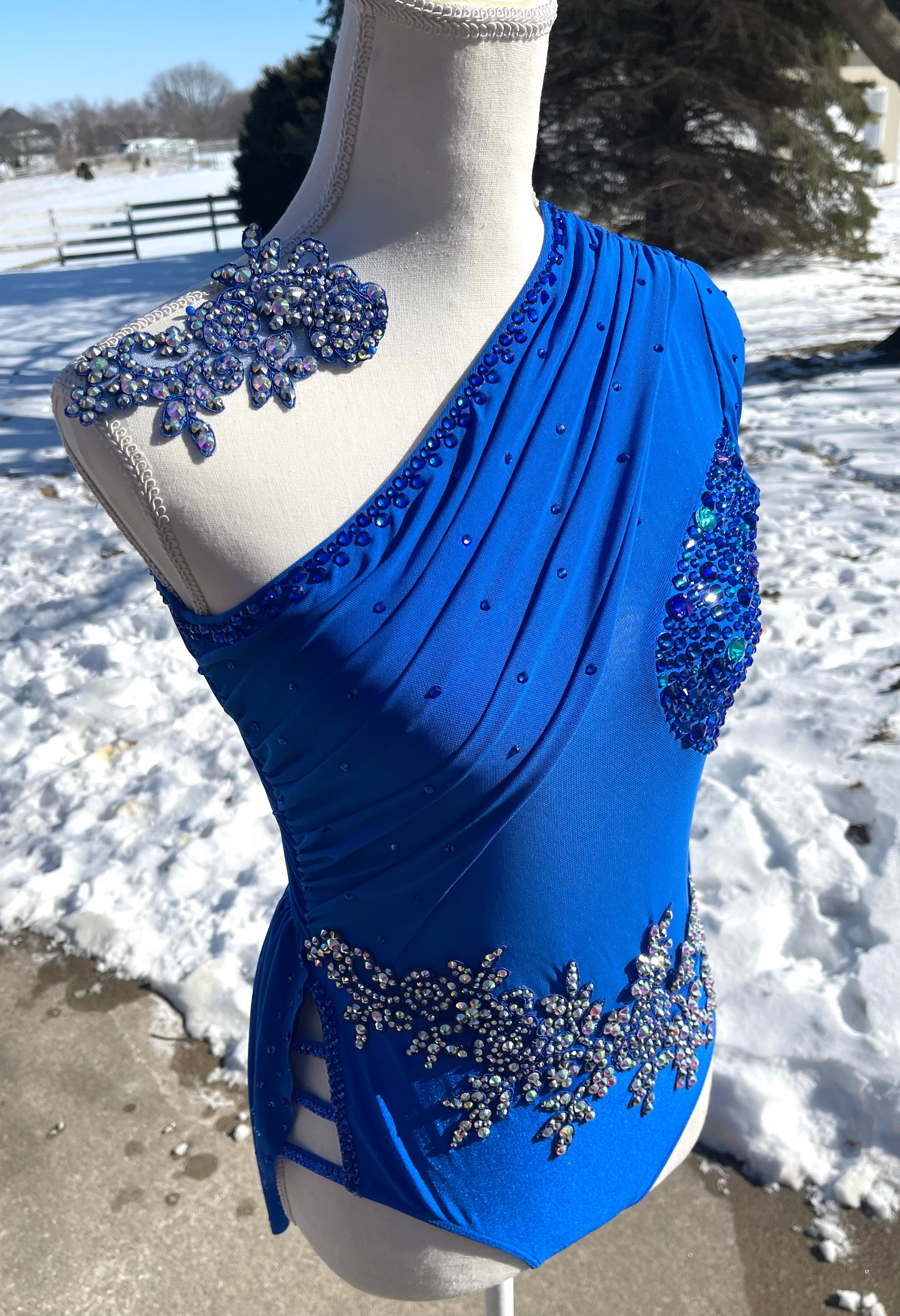 Adult Medium Royal Blue Lyrical/Contemporary Dance Costume