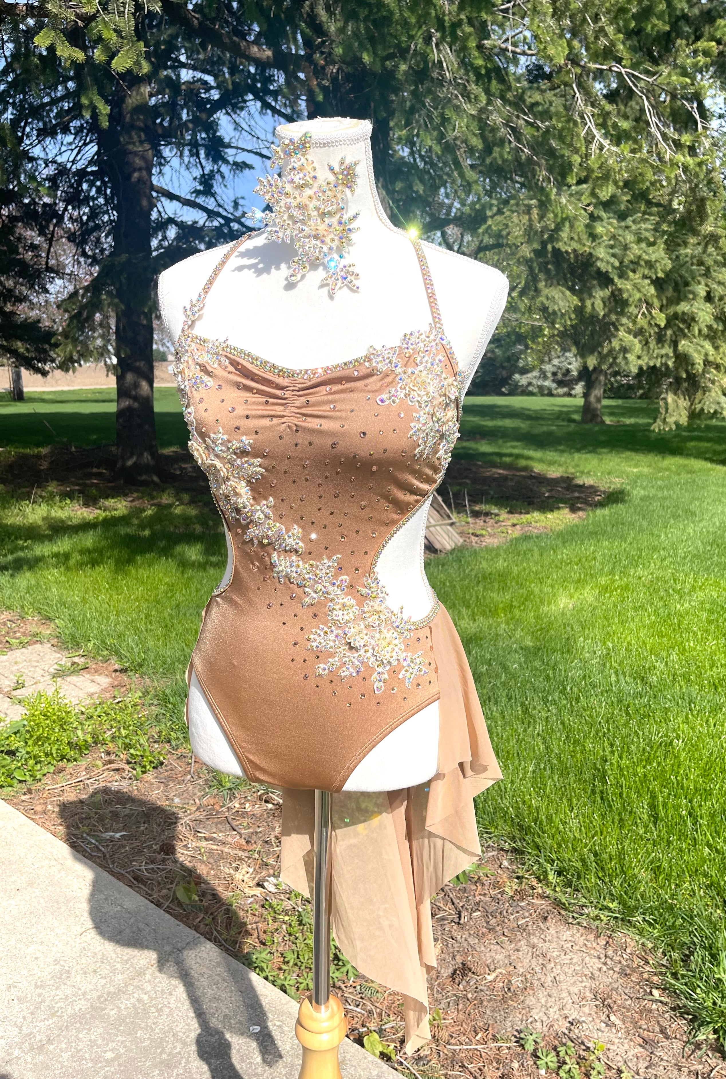 AM/L Gold Lyrical Dance Costume