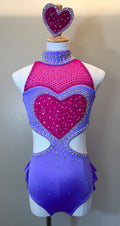 AXS/CXL Purple and Pink Heart Dance Costume