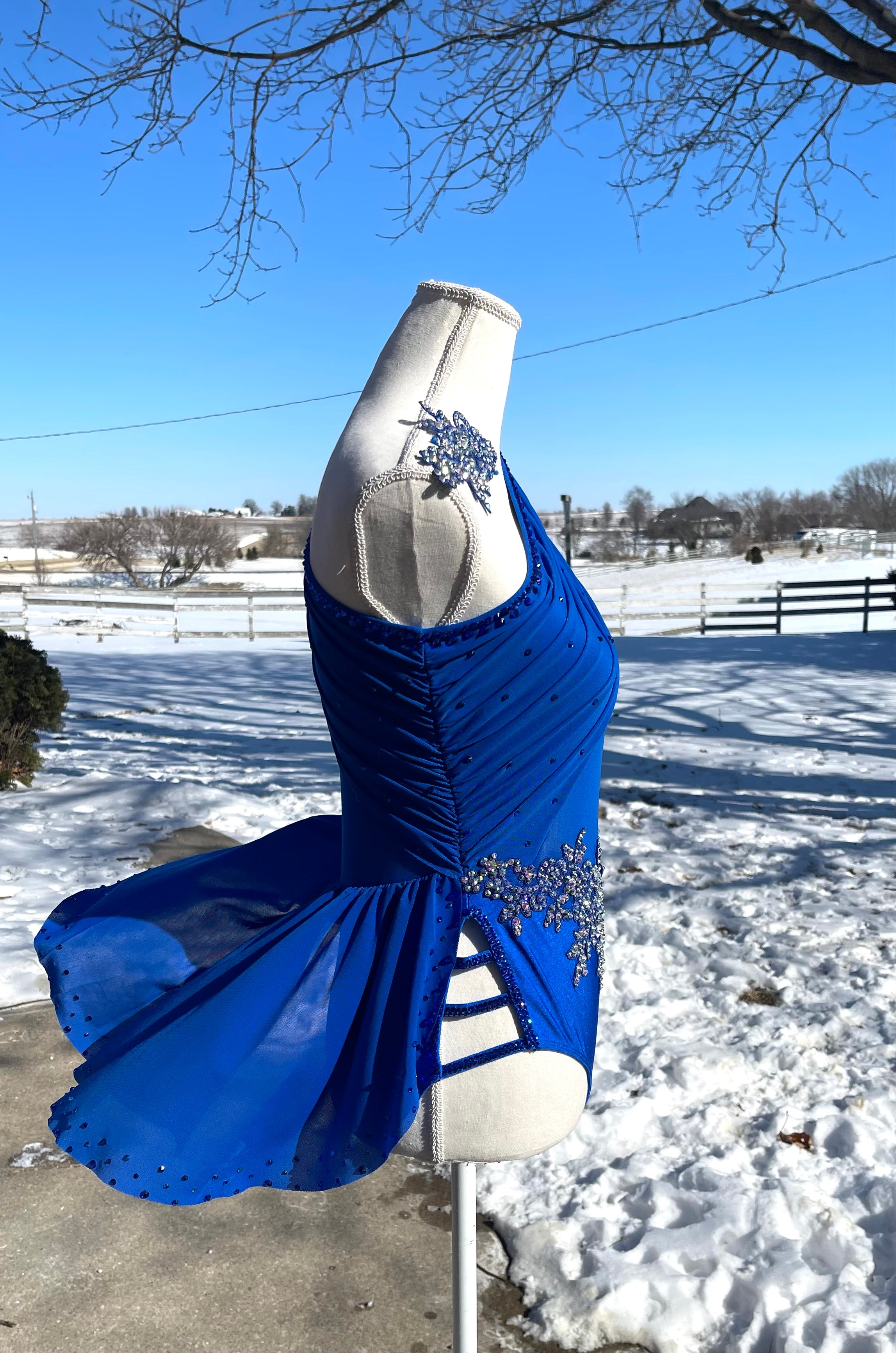 Adult Medium Royal Blue Lyrical/Contemporary Dance Costume