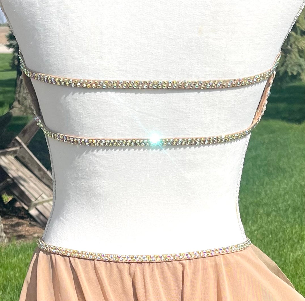 AM/L Gold Lyrical Dance Costume