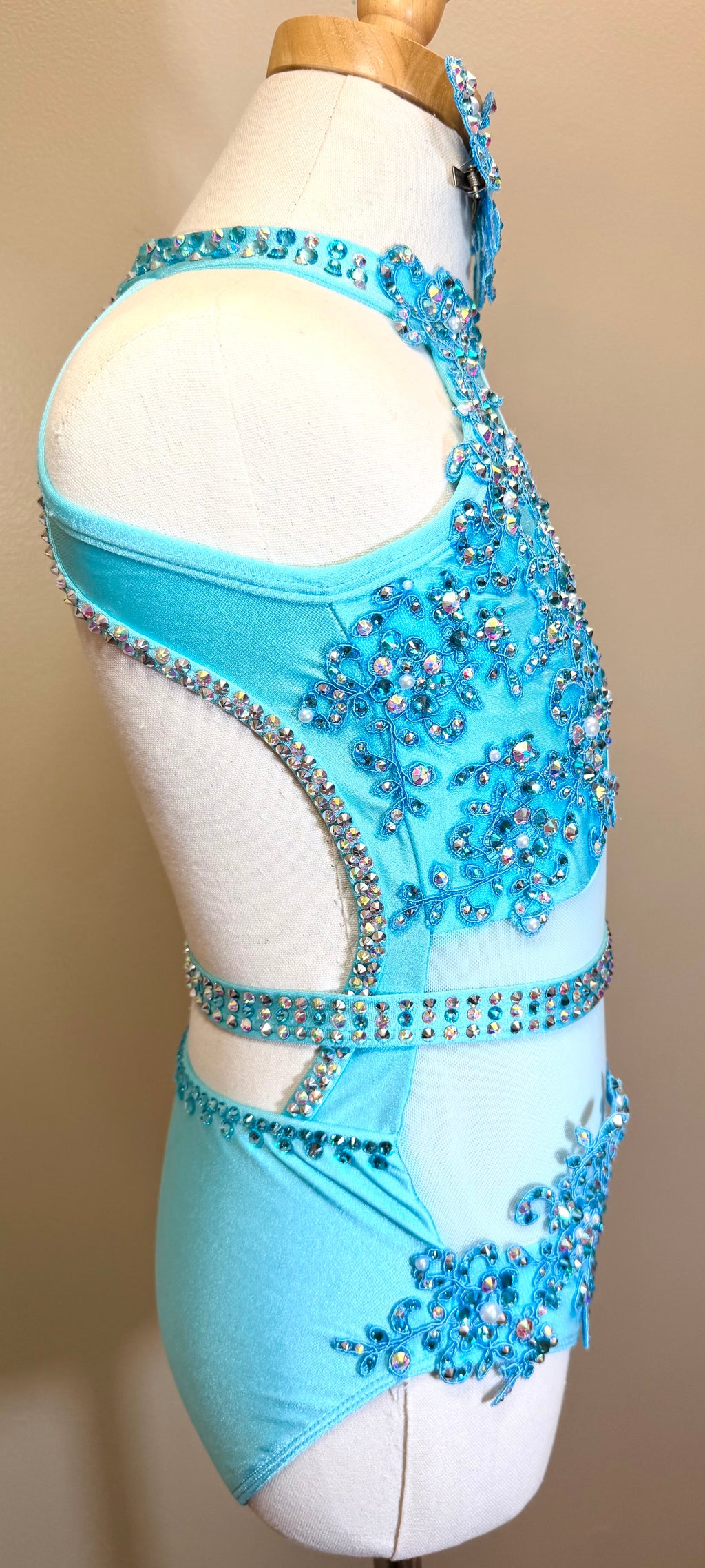 Child Intermediate Aqua Blue Lyrical/Contemporary Dance Costume