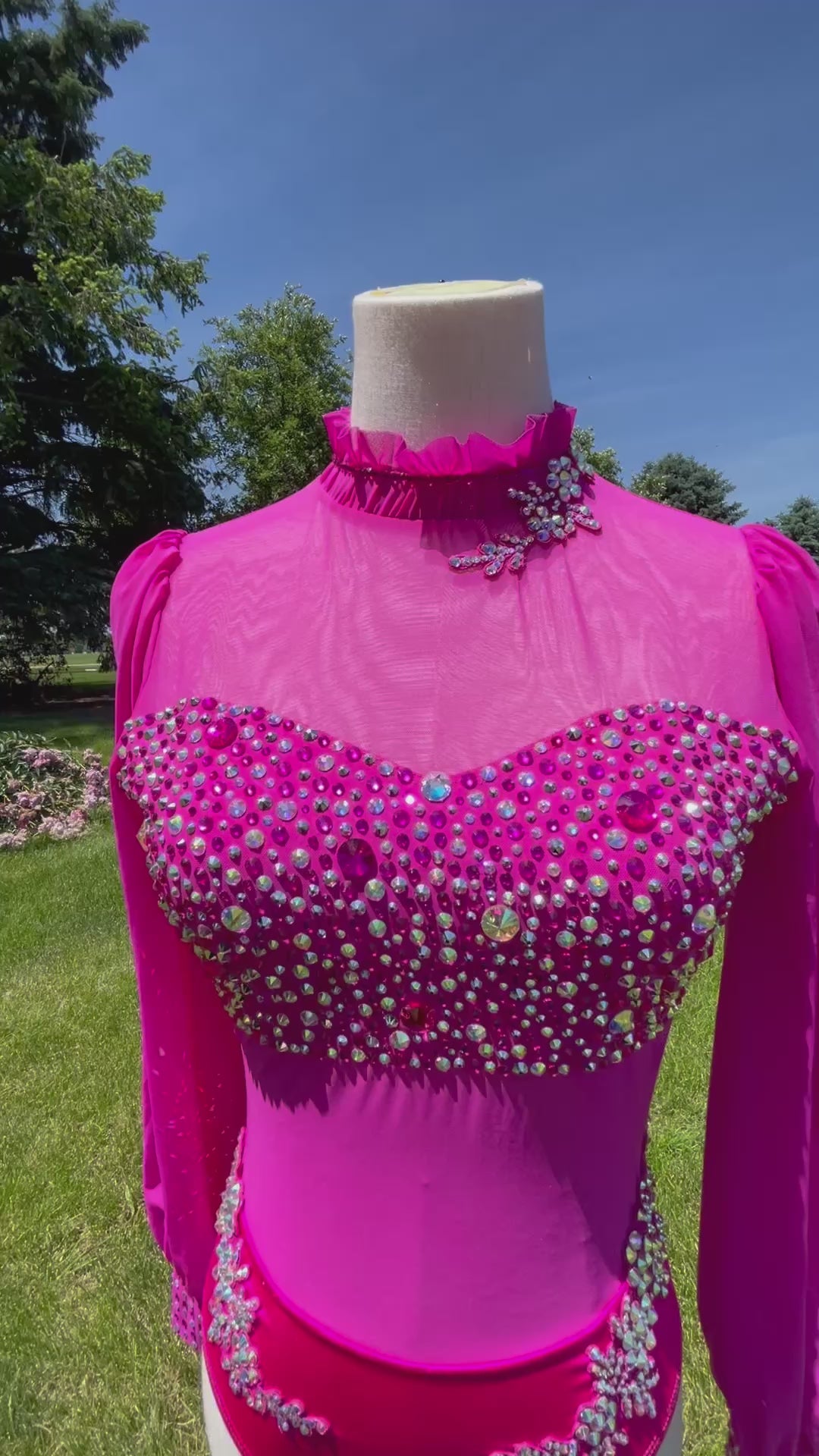 Adult Extra Small Deep Pink Lyrical/Contemporary Dance Costume