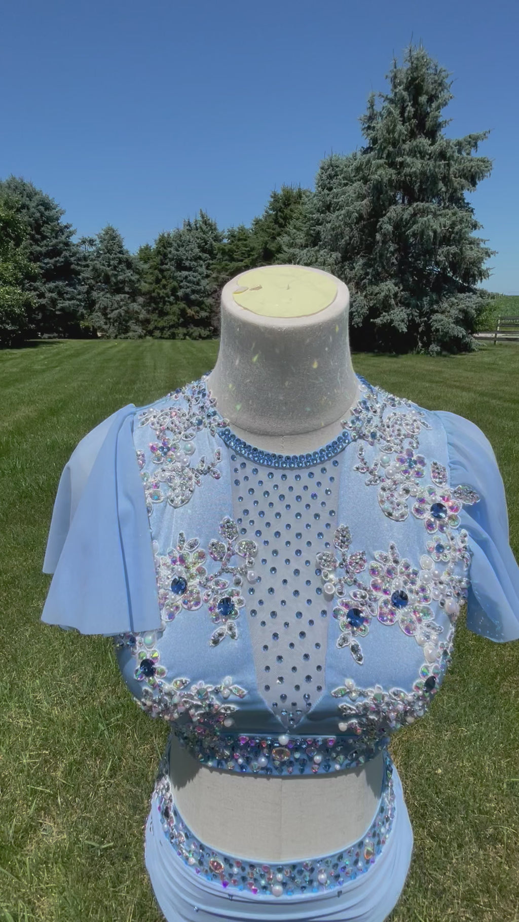 AXS/CXL Sky Blue Two Piece Lyrical Dance Costume