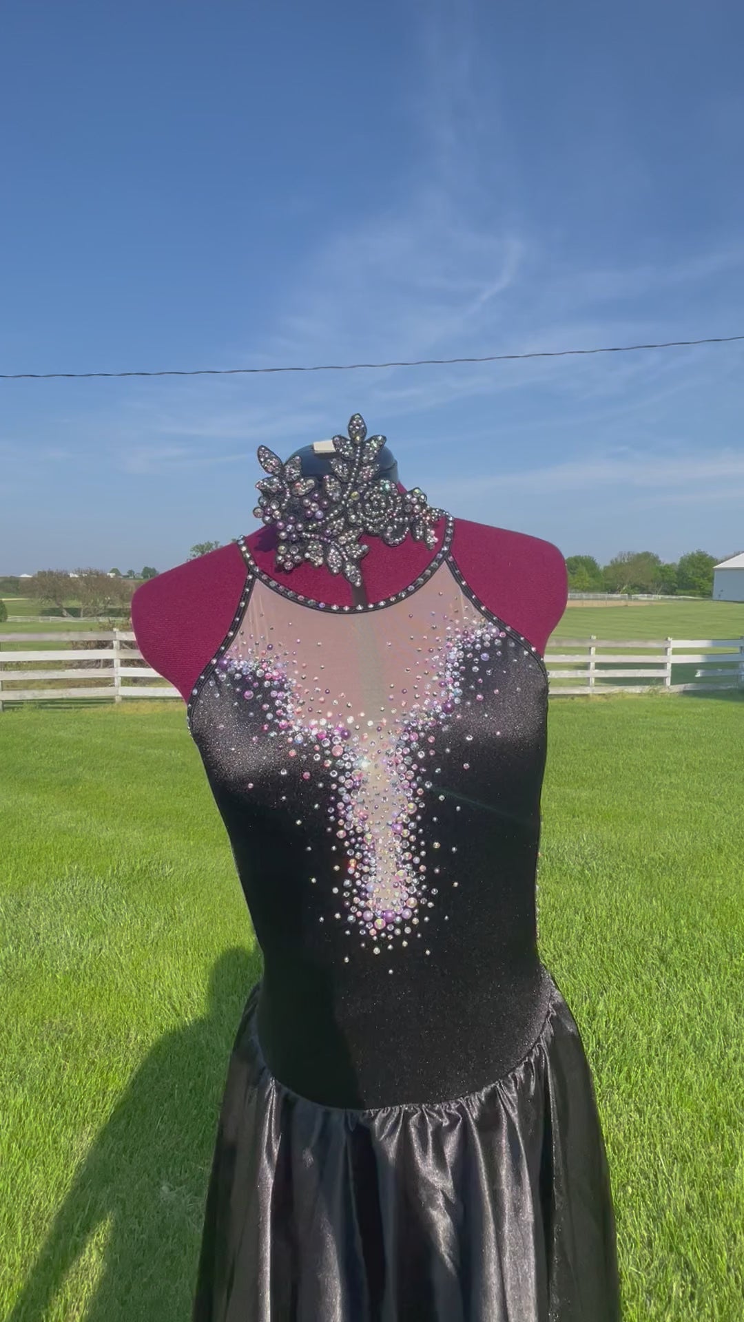 AL/XL Black Lyrical Dance Costume