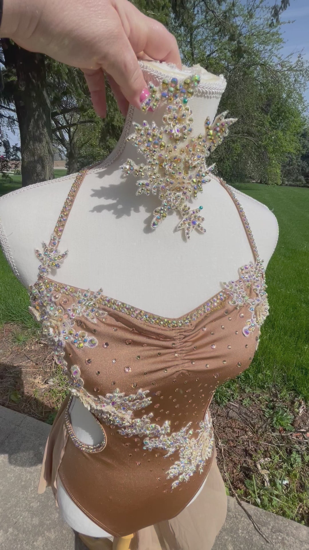 AM/L Gold Lyrical Dance Costume